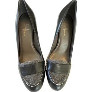 Cole Haan Women’s Violet NikeAir Black Leather High Heel Dress Moc Toe Size 6